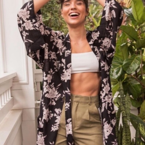 Spiritual Gangster Maya Floral Kimono Style Robe - Picture 1 of 13